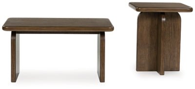 Shawbeck Table (Set of 2) - Dark Brown Table Set modern furniture Contempo Furniture