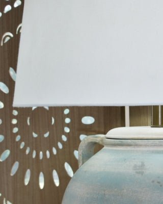 Shawburg Table Lamp - Green Table Lamp modern furniture Contempo Furniture