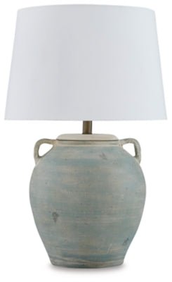 Shawburg Table Lamp - Green Table Lamp modern furniture Contempo Furniture