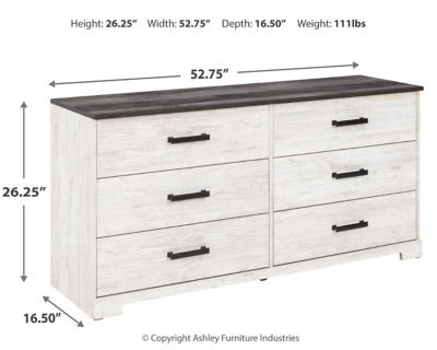 Shawburn Dresser - White Dresser modern furniture Contempo Furniture