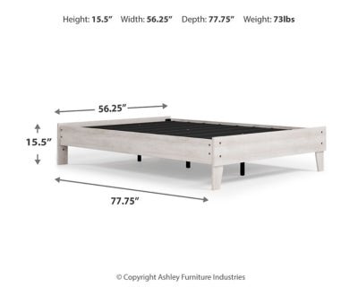 Shawburn Full Platform Bed - White Platform Bed modern furniture Contempo Furniture