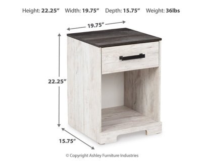 Shawburn Nightstand - Light Brown Accent Nightstand modern furniture Contempo Furniture