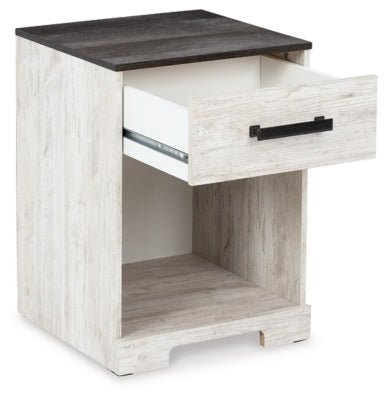 Shawburn Nightstand - White Accent Nightstand modern furniture Contempo Furniture
