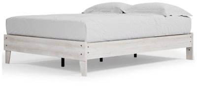 Shawburn Queen Platform Bed - White Platform Bed modern furniture Contempo Furniture