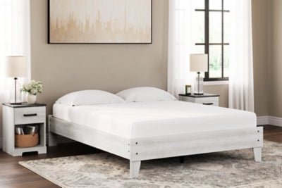 Shawburn Queen Platform Bed - White Platform Bed modern furniture Contempo Furniture