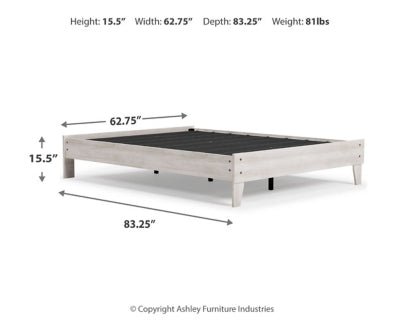 Shawburn Queen Platform Bed - White Platform Bed modern furniture Contempo Furniture