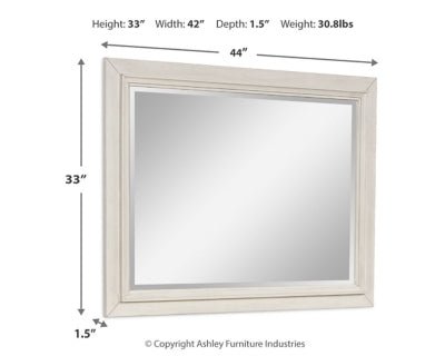 Shaybrock Bedroom Mirror - White Mirror modern furniture Contempo Furniture