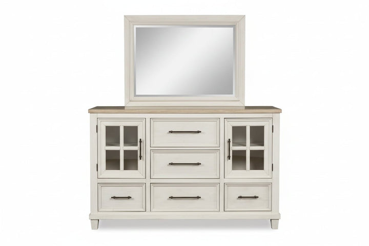 Shaybrock Dresser and Mirror - White Dresser &amp; Mirror modern furniture Contempo Furniture