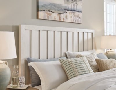 Shaybrock King Panel Bed - White Panel Bed modern furniture Contempo Furniture