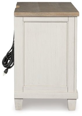 Shaybrock Nightstand - White Nightstand w/ Charging Station modern furniture Contempo Furniture