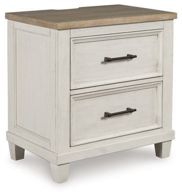 Shaybrock Nightstand - White Nightstand w/ Charging Station modern furniture Contempo Furniture