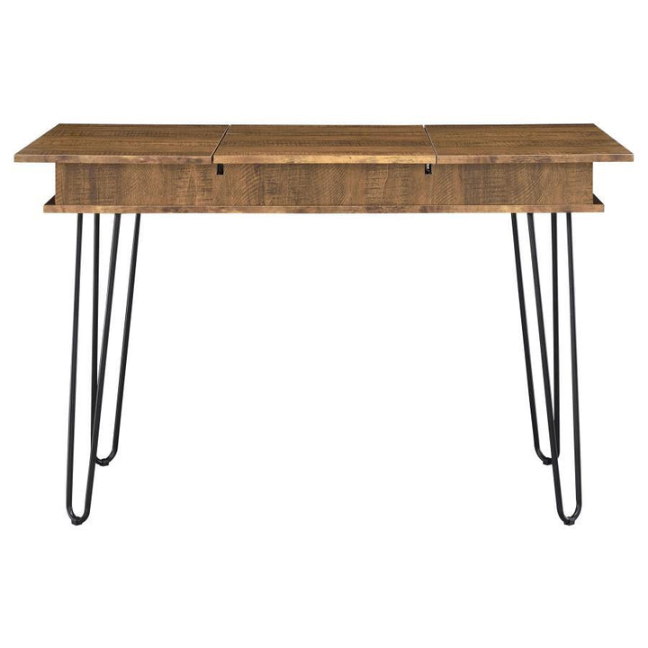 Sheeran - Writing Desk With Storage - Rustic Amber Writing Desk modern furniture Contempo Furniture