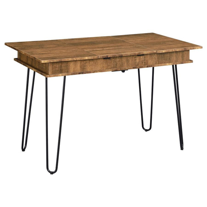 Sheeran - Writing Desk With Storage - Rustic Amber Writing Desk modern furniture Contempo Furniture