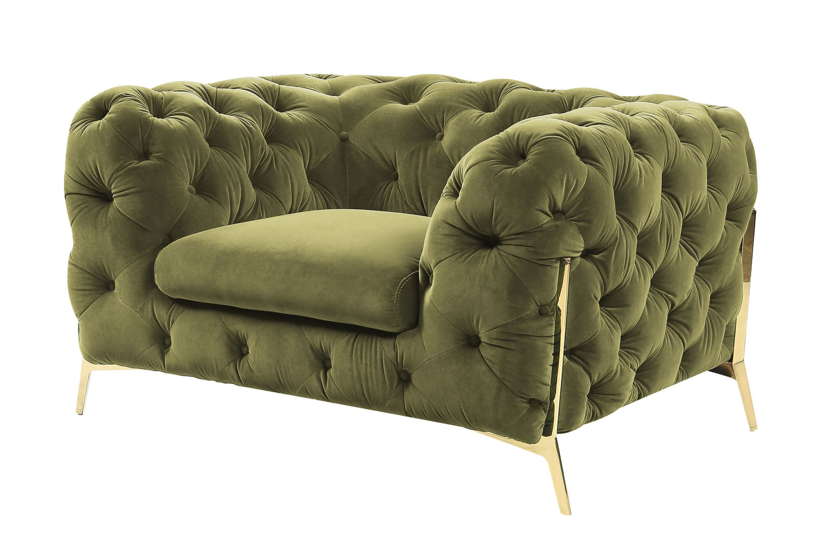 Sheila - Transitional Green Fabric Chair