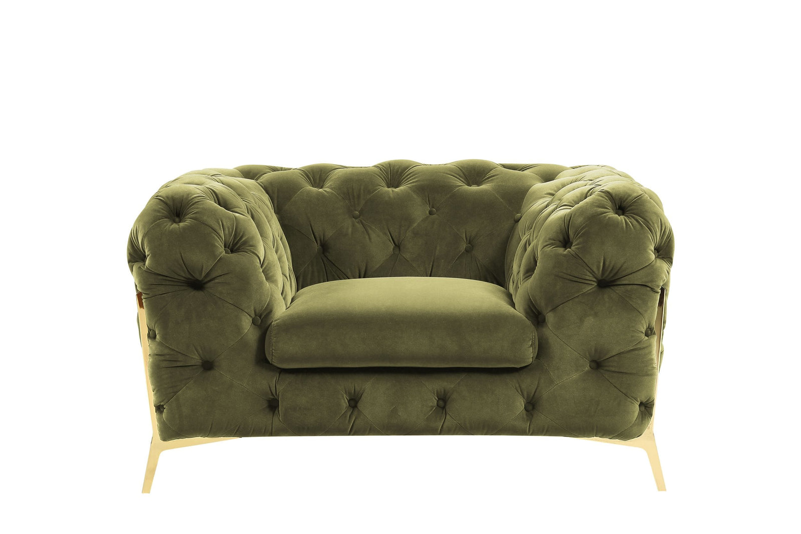 Sheila - Transitional Green Fabric Chair