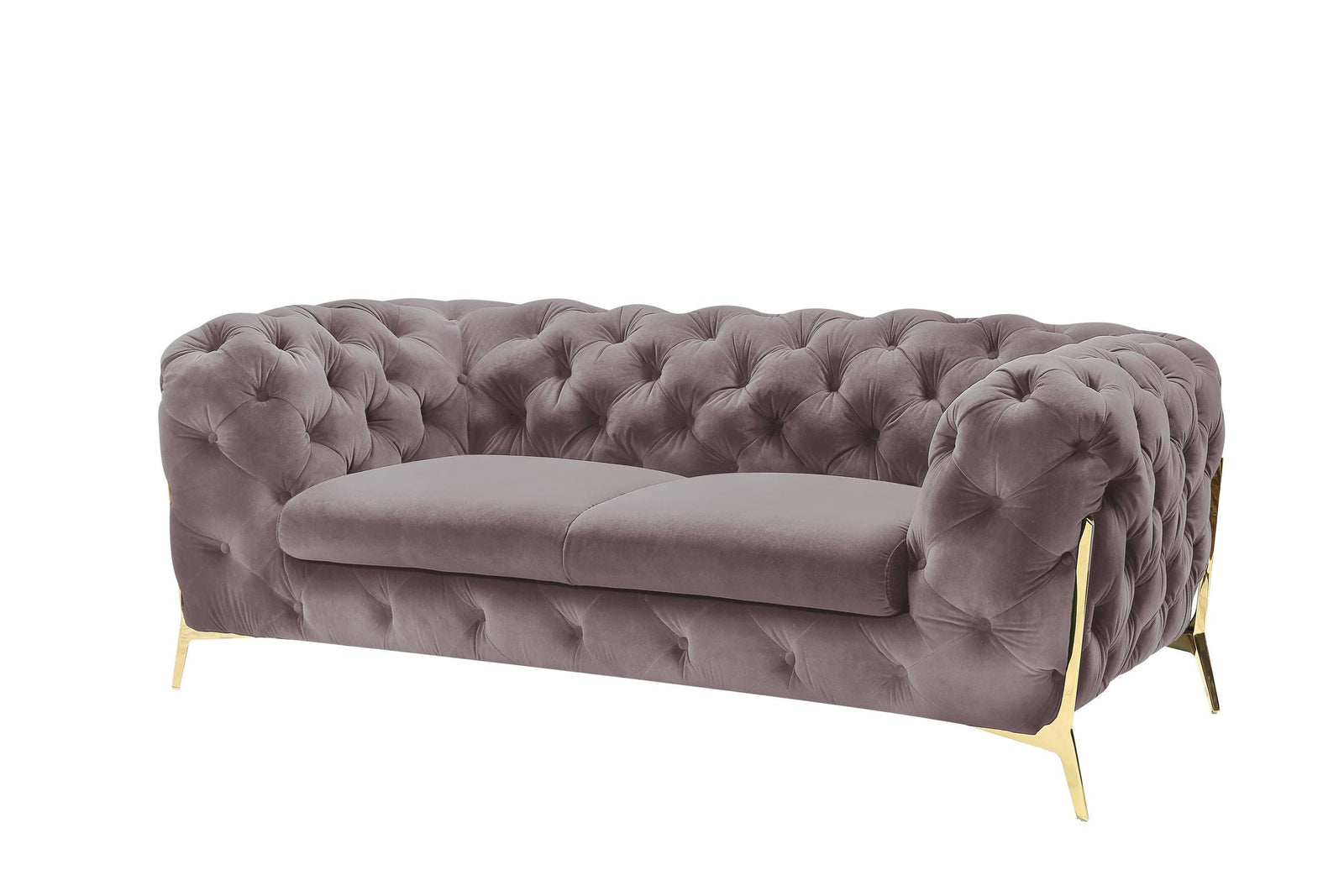 Sheila - Transitional Silver Fabric Loveseat