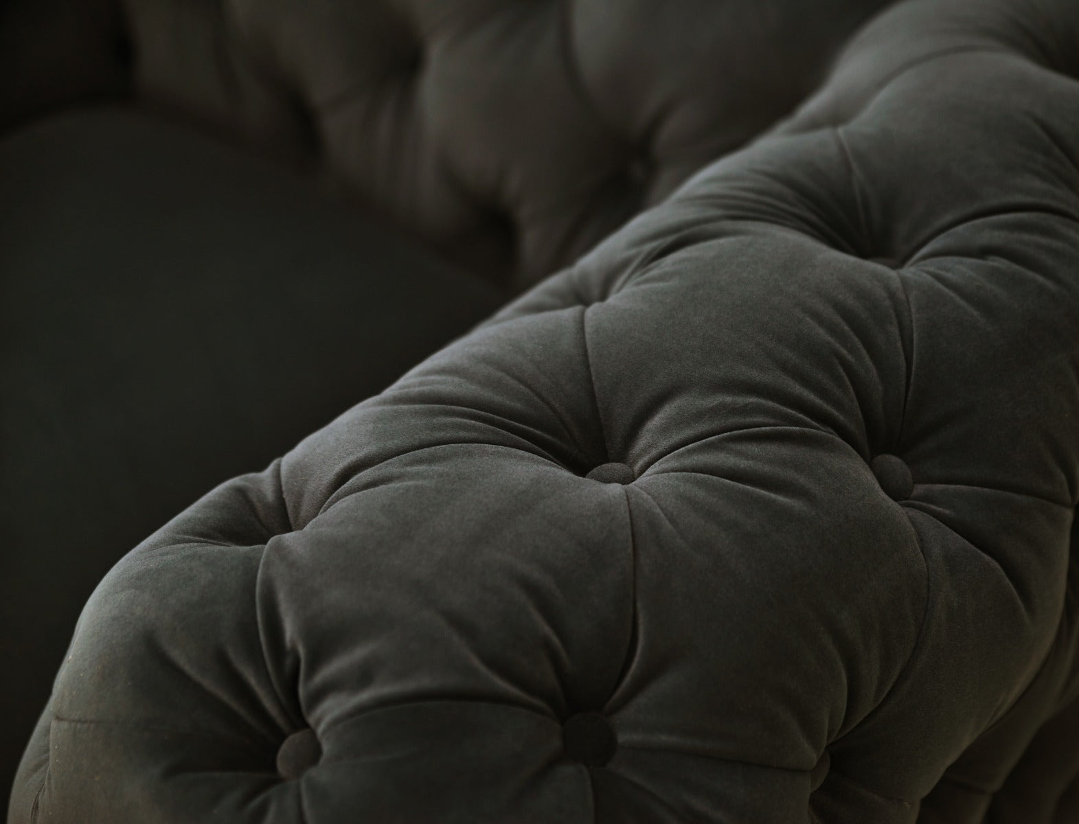 Sheila - Modern Dark Grey Fabric Loveseat