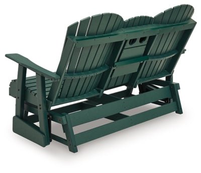 Shell Beach Outdoor Loveseat Glider - Green Loveseat modern furniture Contempo Furniture