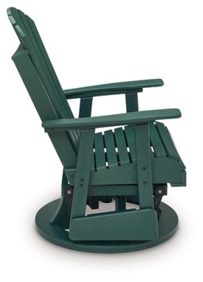 Shell Beach Outdoor Swivel Glider Chair - Green Swivel Chair modern furniture Contempo Furniture