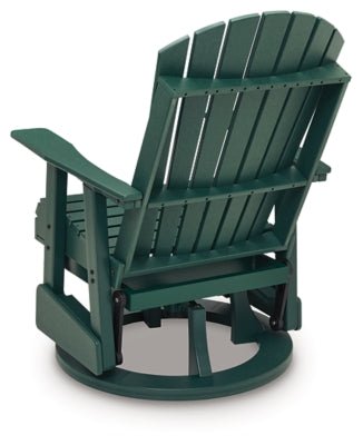 Shell Beach Outdoor Swivel Glider Chair - Green Swivel Chair modern furniture Contempo Furniture
