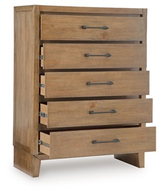 Sherbana Chest of Drawers - Light Brown Accent Chest modern furniture Contempo Furniture