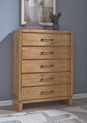 Sherbana Chest of Drawers - Light Brown Accent Chest modern furniture Contempo Furniture