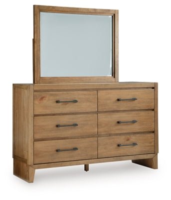 Sherbana Dresser and Mirror - Light Brown Dresser & Mirror modern furniture Contempo Furniture