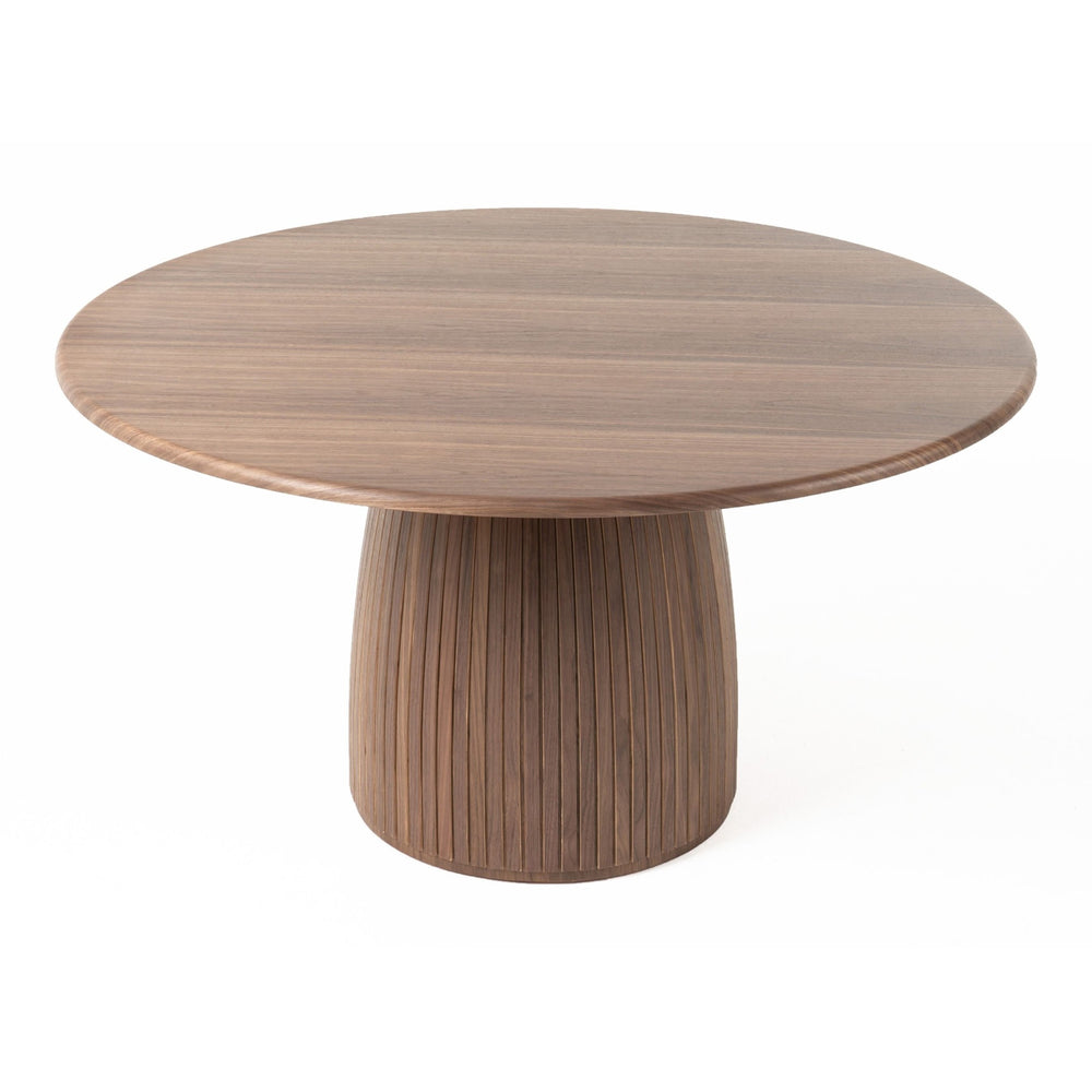 Sheridan - Mid-Century Modern Walnut Round Dining Table - View 6