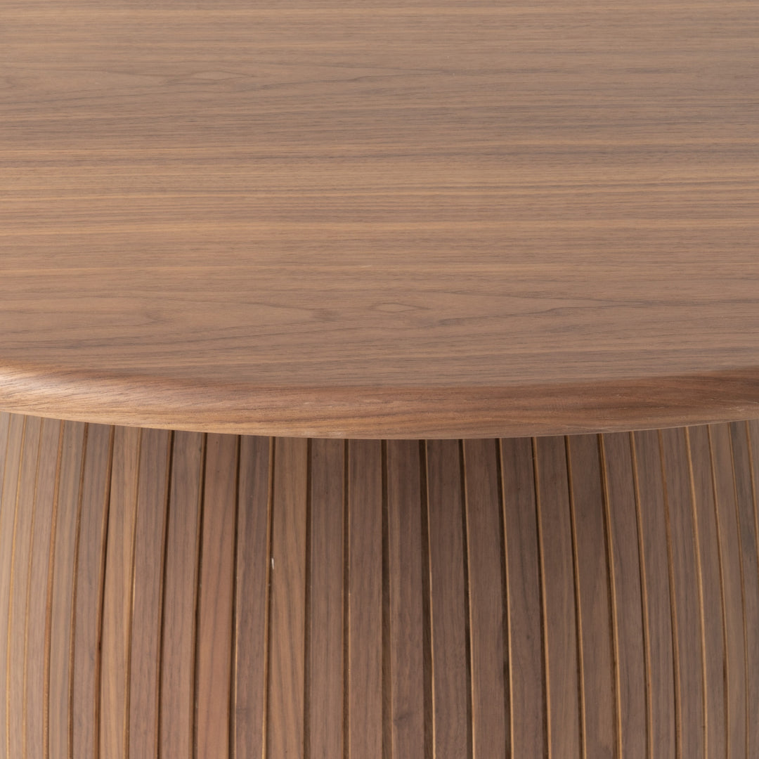 Sheridan  Mid-Century Modern Walnut Round Dining Table