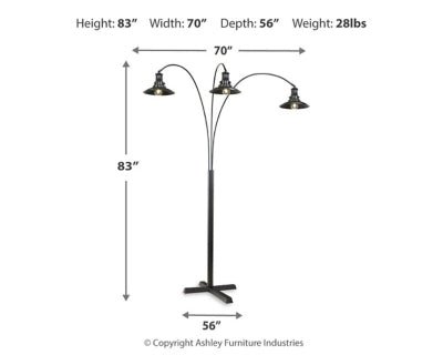 Sheriel Floor Lamp - Black Floor Lamp modern furniture Contempo Furniture