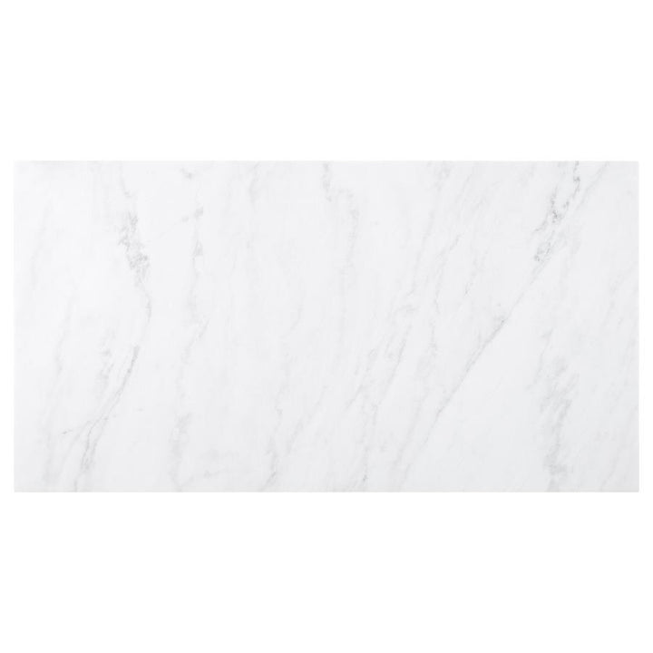 Sherry - 5 Piece Rectangular Marble Top Dining Table Set - Brown 5 - Piece Dining Room Set modern furniture Contempo Furniture