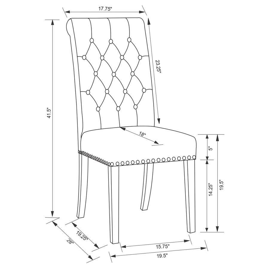 Sherry - 5 Piece Rectangular Marble Top Dining Table Set - Brown 5 - Piece Dining Room Set modern furniture Contempo Furniture