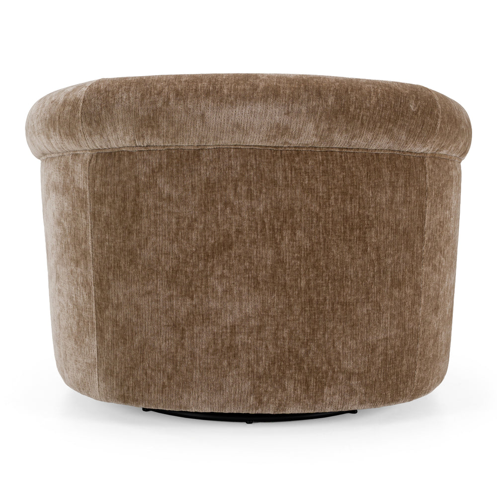 Sheth - Modern Brown Fabric Accent Chair