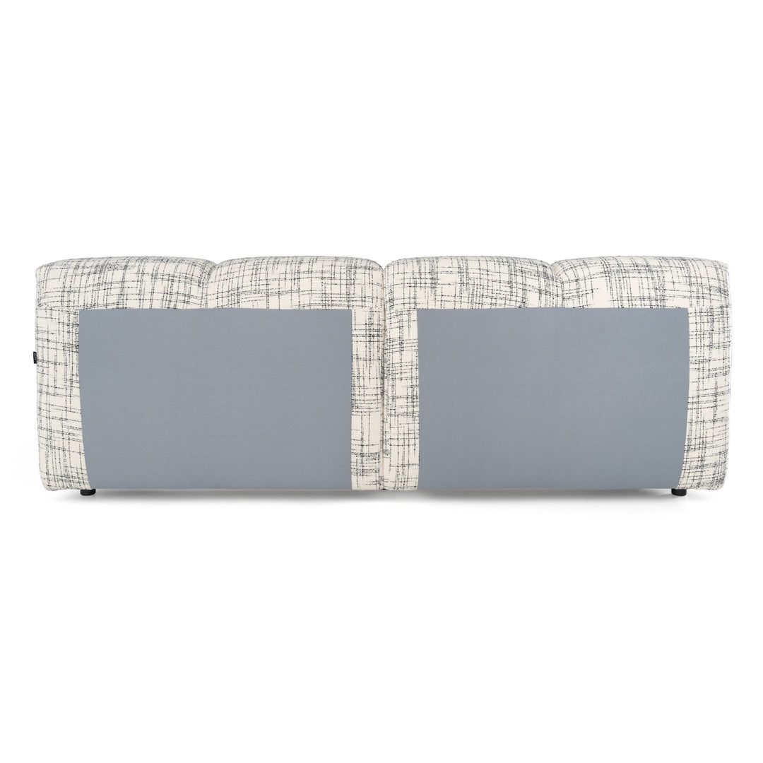 Shiloh - Modern Off-White + Black Fabric Bed