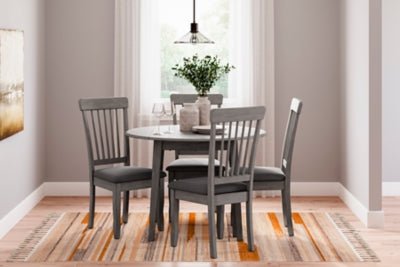 Shullden Drop Leaf Dining Table - Dark Gray Dining Table modern furniture Contempo Furniture