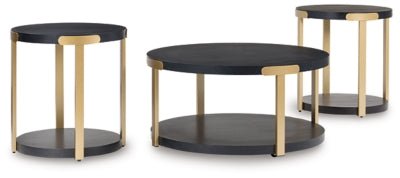 Shylore Table (Set of 3) - Black Table Set modern furniture Contempo Furniture
