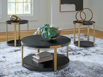 Shylore Table (Set of 3) - Black Table Set modern furniture Contempo Furniture