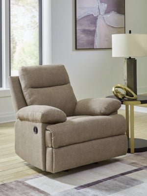 Side - Swipe Recliner - Beige Rocker Chair modern furniture Contempo Furniture