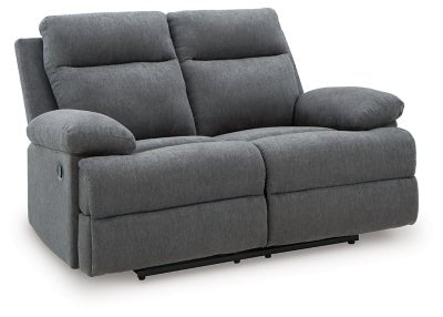 Side - Swipe Reclining Loveseat - Dark Gray Reclining Loveseat modern furniture Contempo Furniture