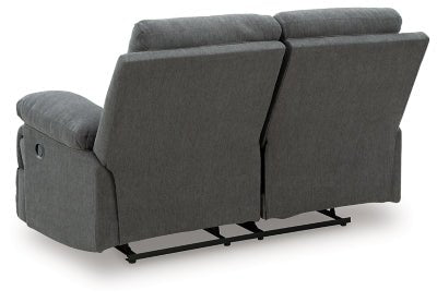 Side - Swipe Reclining Loveseat - Dark Gray Reclining Loveseat modern furniture Contempo Furniture