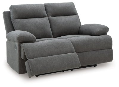 Side - Swipe Reclining Loveseat - Dark Gray Reclining Loveseat modern furniture Contempo Furniture