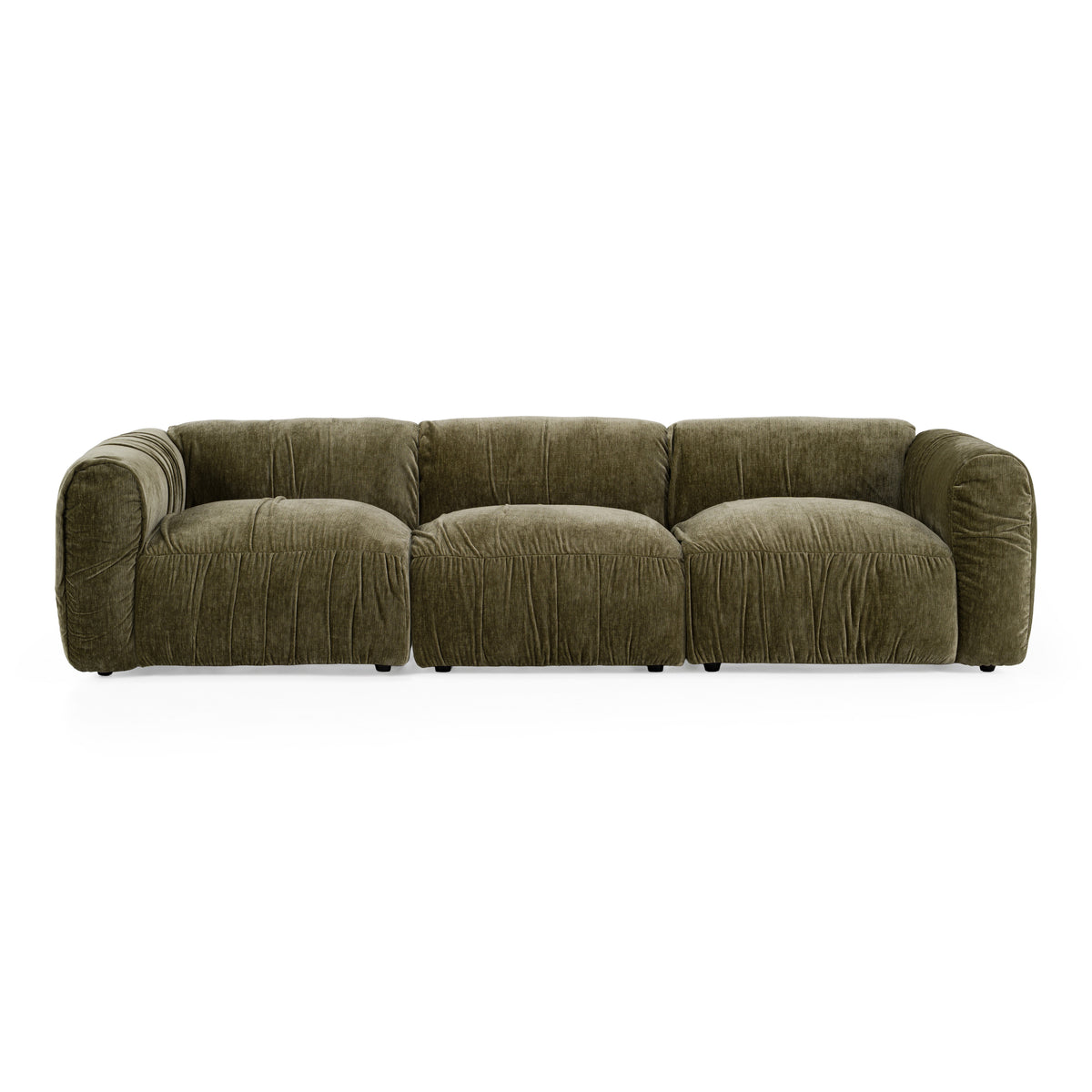 Siegal - Modern Olive Green Fabric Sofa