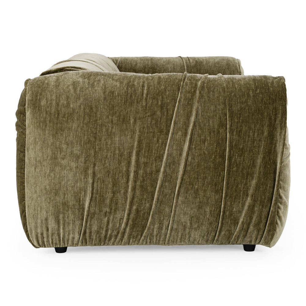 Siegal - Modern Olive Green Fabric Loveseat Sofa - View 7