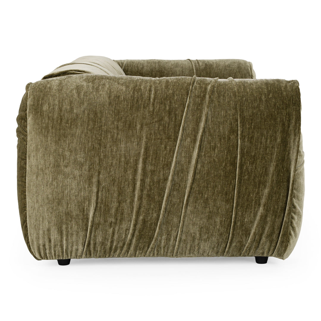 Siegal - Modern Olive Green Fabric Loveseat Sofa