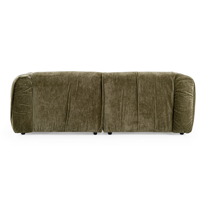 Siegal - Modern Olive Green Fabric Loveseat Sofa