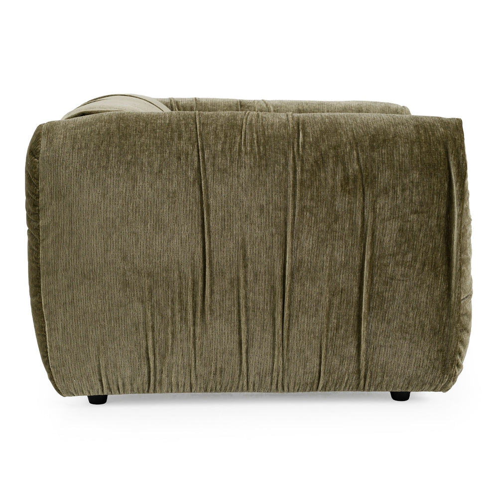 Siegal - Modern Olive Green Fabric Lounge Chair