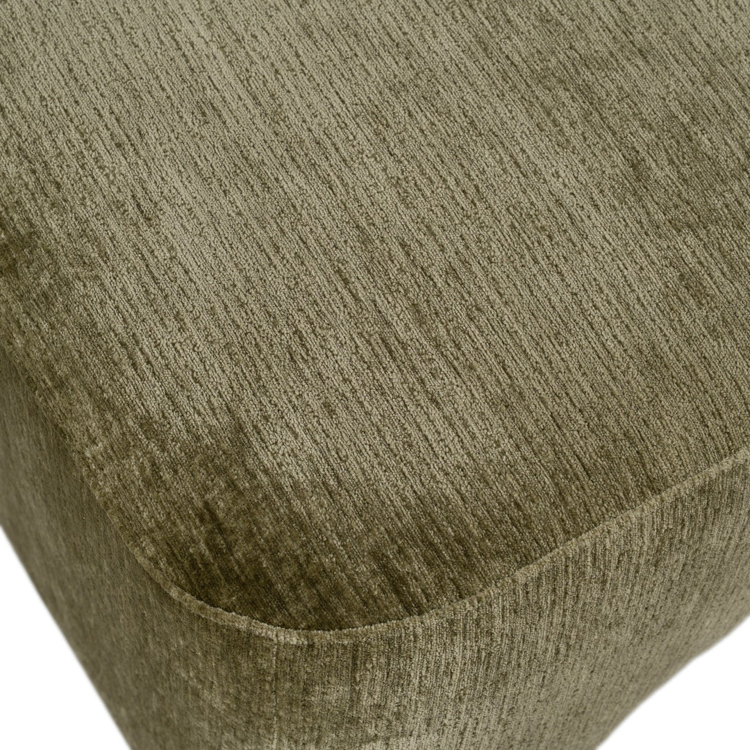 Siegal - Modern Olive Green Fabric Bench
