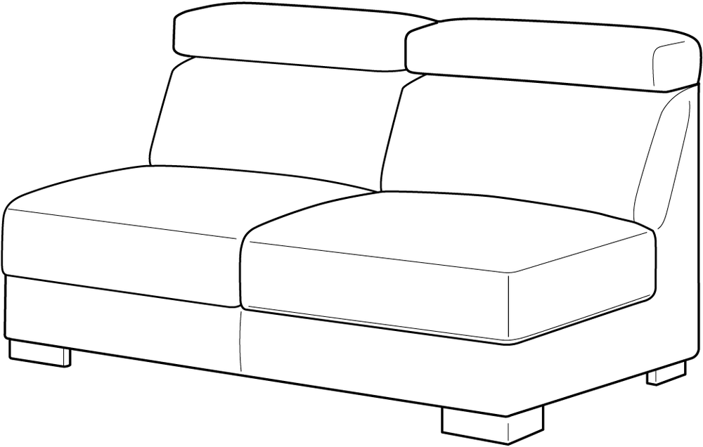 Luonto Sierra 2 Seat Loveseat Sleeper Module