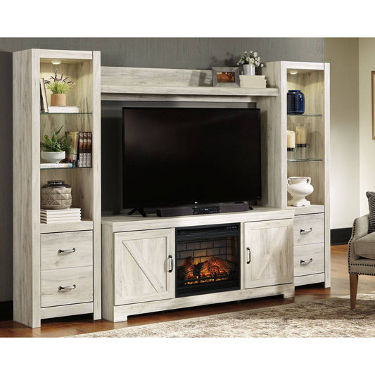 Signature Design by Ashley® Bellaby 4-Piece Entertainment Center with Electric Fireplace.