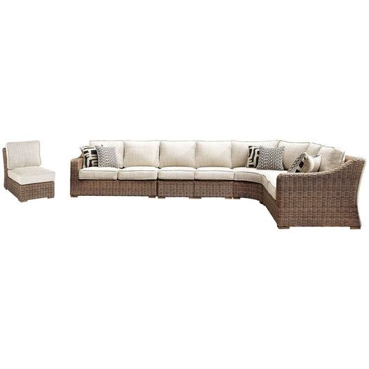 Signature Design by Ashley® Beachcroft 6-Piece Outdoor Seating Set.